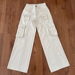Pacsun 90s Baggy Cargo Pants Women’s Size 24 High Rise Pockets Y2K Skater Grunge